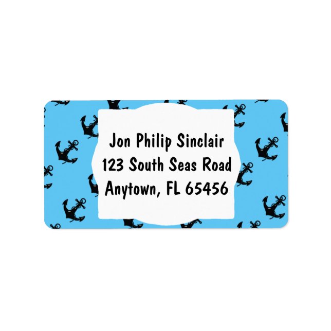 Ankerschiff Adressaufkleber (Vorne)