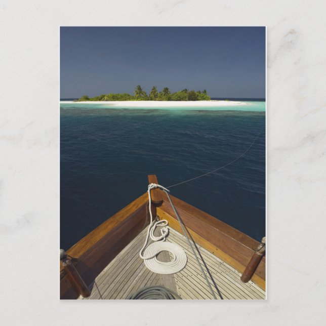 Ankerschiff Anfahrt Insel Postkarte (Vorderseite)