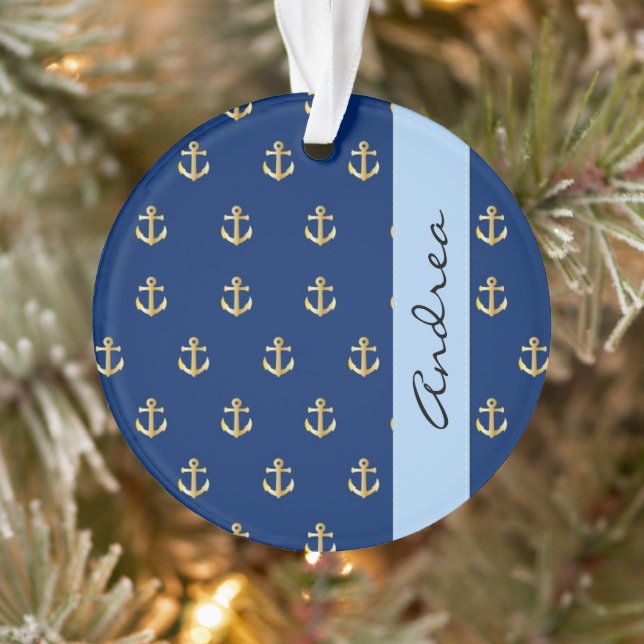 Ankerschiff, Ankerschiff, Ankerschiff auf See, Ihr Ornament (Baum)