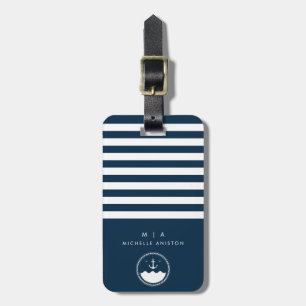 Ankerschiff für Schiffe der Marine Monogramm Cus Gepäckanhänger