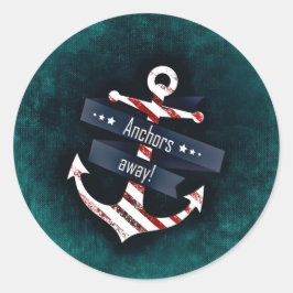 Ankerschiff Runder Aufkleber