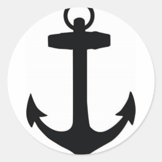 Ankerschiff Runder Aufkleber