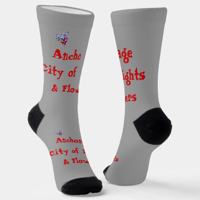 Ankerstadt der Lichter und Blume Socken (Gewinkelt)
