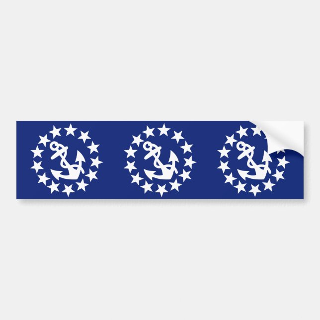 Ankerstars Blau Autoaufkleber (Vorne)