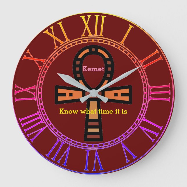 Ankh Acrylic Wall Clock Große Wanduhr (Vorderseite)