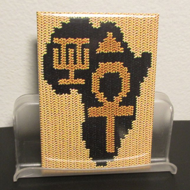 Ankh Africa Symbols Natural Artisan Crochet Print Magnet (Von Creator hochgeladen)