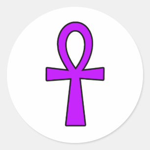 Ankh ägyptischer hieroglyphischer runder aufkleber
