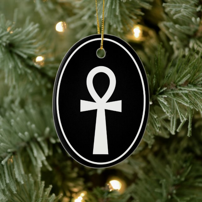 Ankh Ägyptisches Symbol Keramik Ornament (Baum)