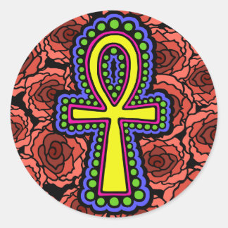 Ankh Avec Sticker Rose