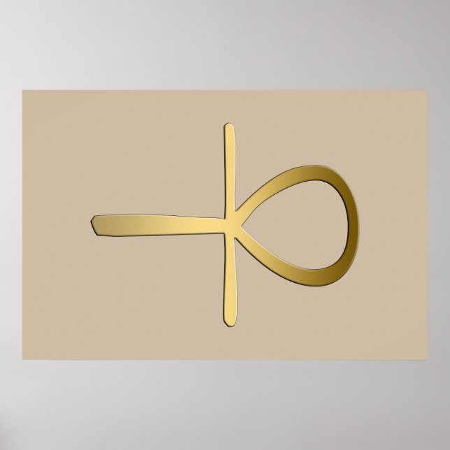 Ankh cross Egyptian symbol Poster (Vorne)