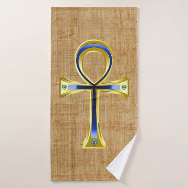 Ankh Et Scarabes Égyptiens (Serviette de bain)