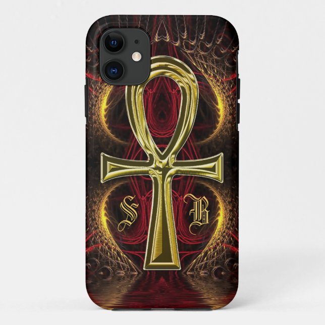 Ankh Gold Goddess Individuelle Name Gold Ankh Case-Mate iPhone Hülle (Rückseite)