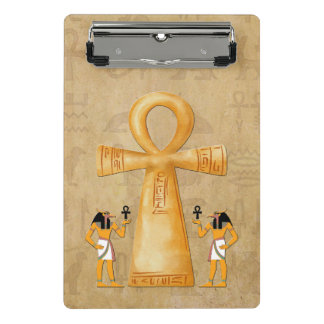 Ankh Key Of Life On Hieroglyph Mini Klemmbrett