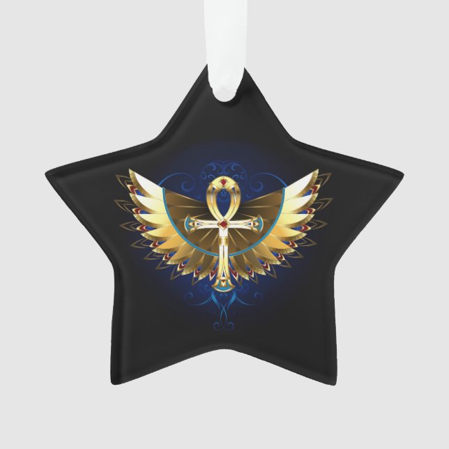 Ankh or avec ailes (devant)
