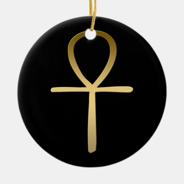 Ankh queres ägyptisches Symbol Keramikornament (Vorne)