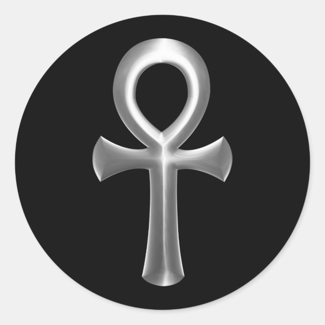 Ankh Runder Aufkleber (Vorderseite)