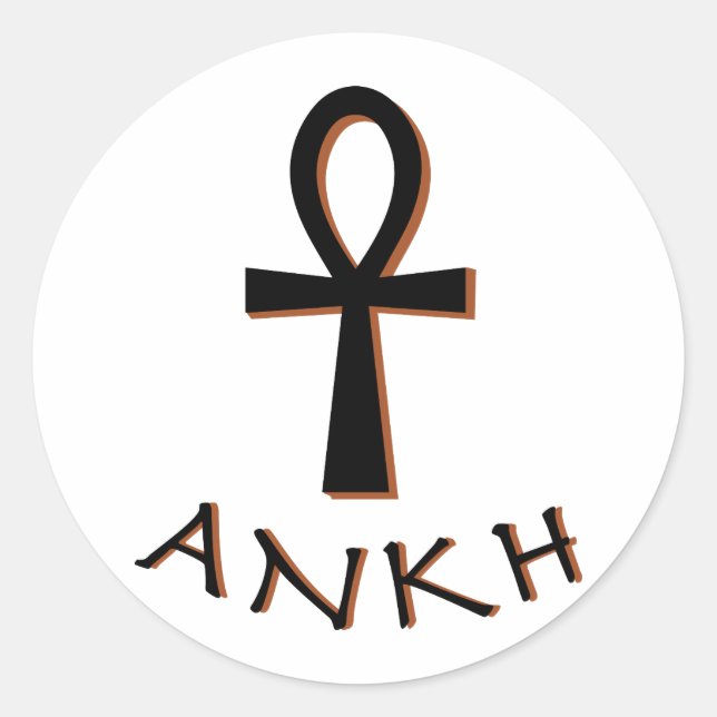Ankh Runder Aufkleber (Vorderseite)