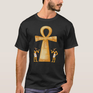 Ankh Schlüssel des Lebens auf Hieroglyphe T-Shirt