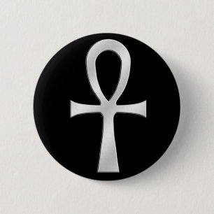 Ankh Silber Button