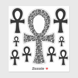 Ankh Swirl Pattern Aufkleber