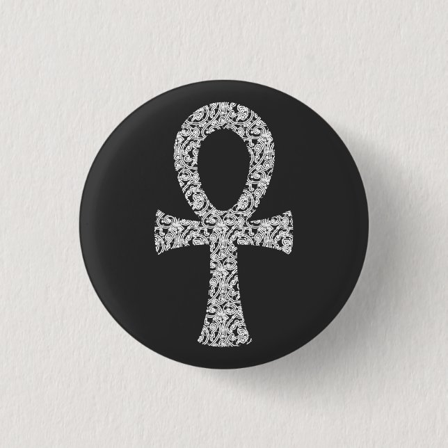 Ankh Swirl Pattern Button (Vorderseite)