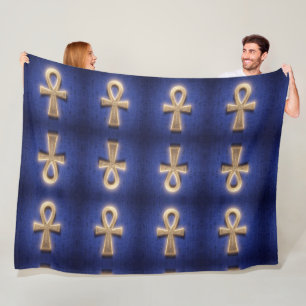 Ankh Symbol Bedeutung – Schlüssel des Lebens Fleecedecke