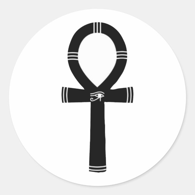 Ankh Symbol - Der Schlüssel zum Leben Runder Aufkleber (Vorderseite)