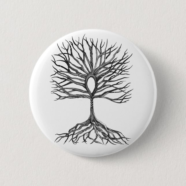 Ankh Tree of LIfe Design Button (Vorderseite)