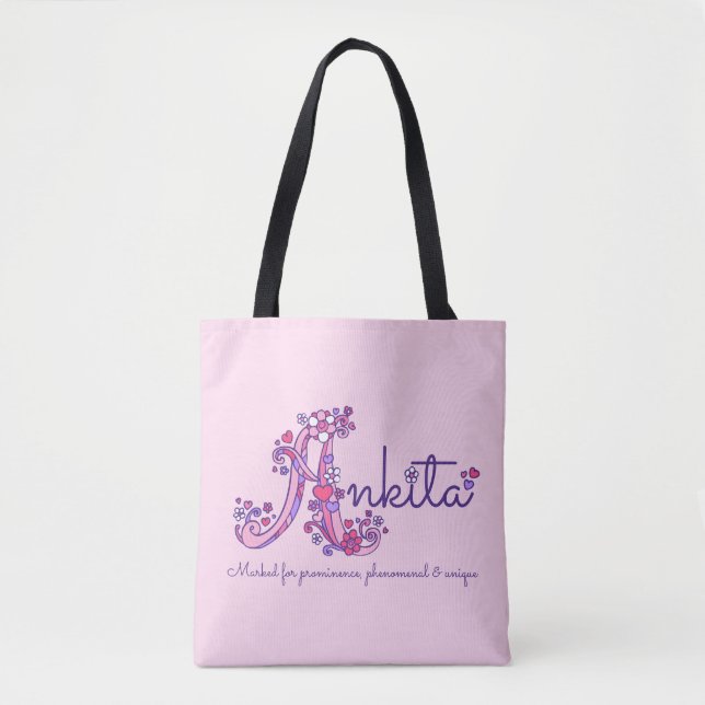 Ankita Namen- und Bedeutungsmonogrammtasche Tasche (Vorderseite)