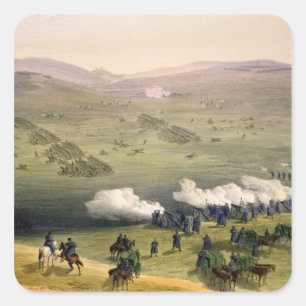 Anklage der Light Cavalry Brigade, 25. Oktober Quadratischer Aufkleber