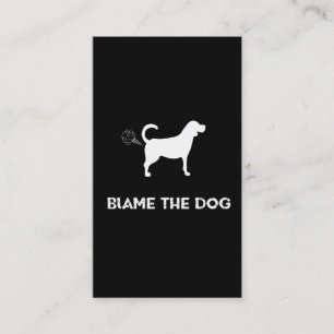 Anklage für den Hund - Funny Funny Hund Furz Witz Visitenkarte