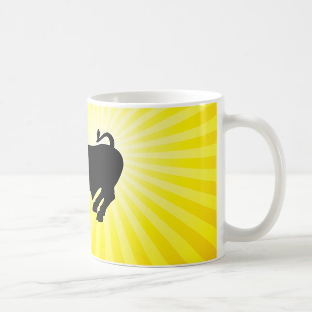 Anklage gegen Black Bull an der Wall Street Kaffeetasse (Rechts)