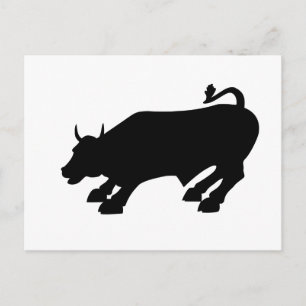 Anklage gegen Black Bull an der Wall Street Postkarte