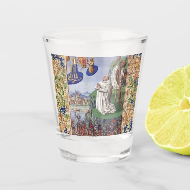 Anklagen des Heiligen Bernard Schnapsglas (Vorderseite)