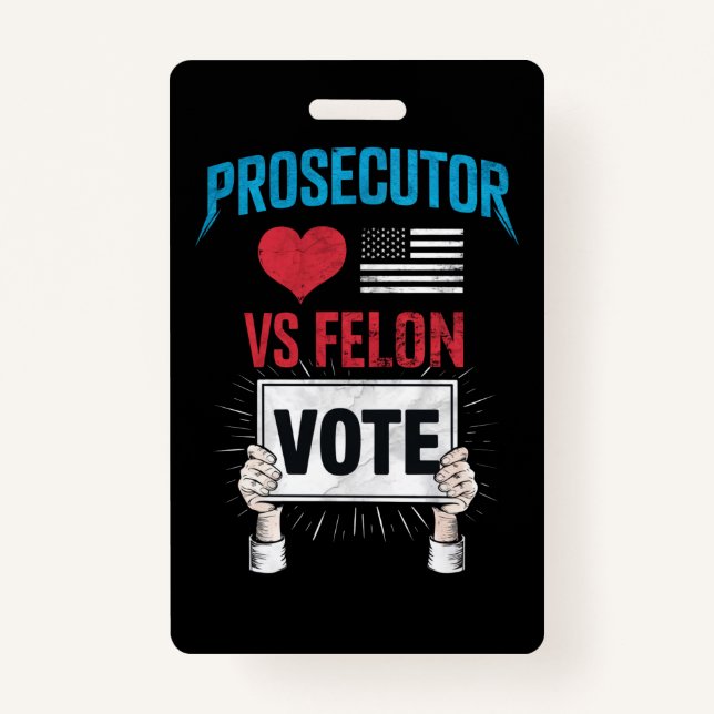 Ankläger gegen Felon Vote Ausweis (Vorderseite)