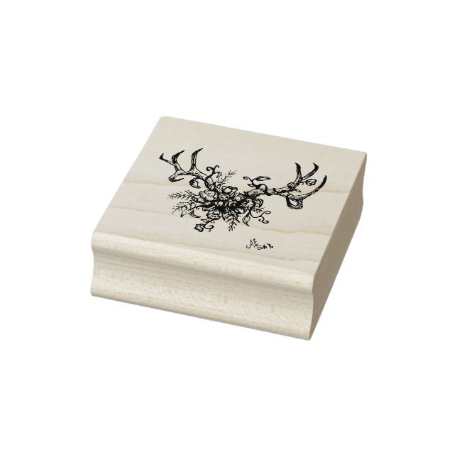 Ankläger mit Blume Briefmarke Gummistempel (Stempel)