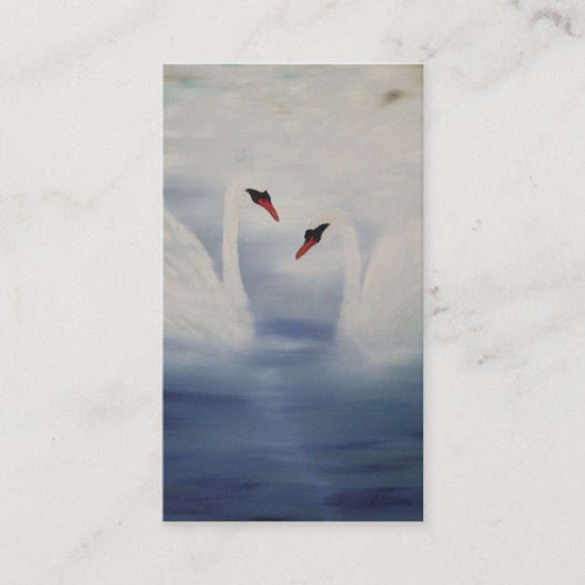 Ankommende Schwäne Visitenkarte (Vorderseite)