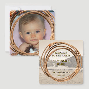 Ankündigung Baby-Cowboy oder Cowgirl Keramik Ornament