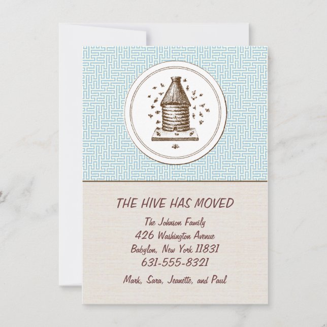 Ankündigung | Bienenstock | Blau (Vorderseite)