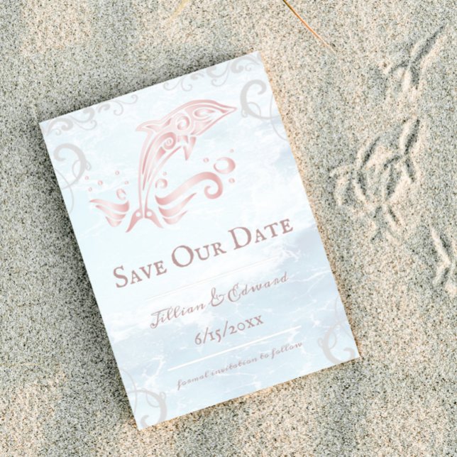 Ankündigung Datum freihalten (Pink Dolphin Save the Date)
