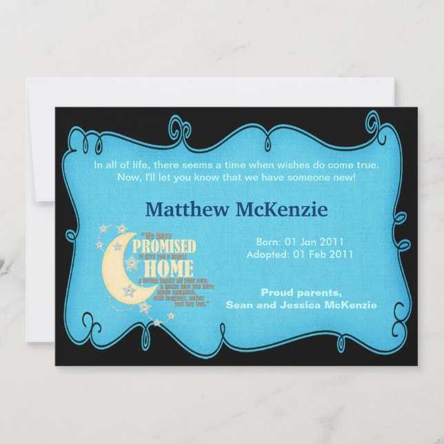 Ankündigung der Adoption (Vorderseite)