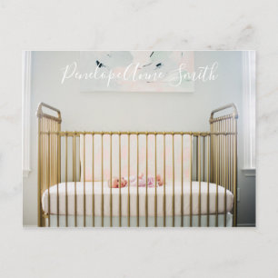 Ankündigung der Babypostkarte des Fotos Postkarte