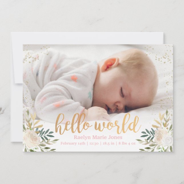 Ankündigung der Bläsergeburt (Vorderseite)