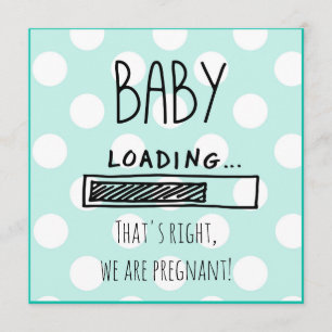 Ankündigung der blauen und weißen Schwangerschaft