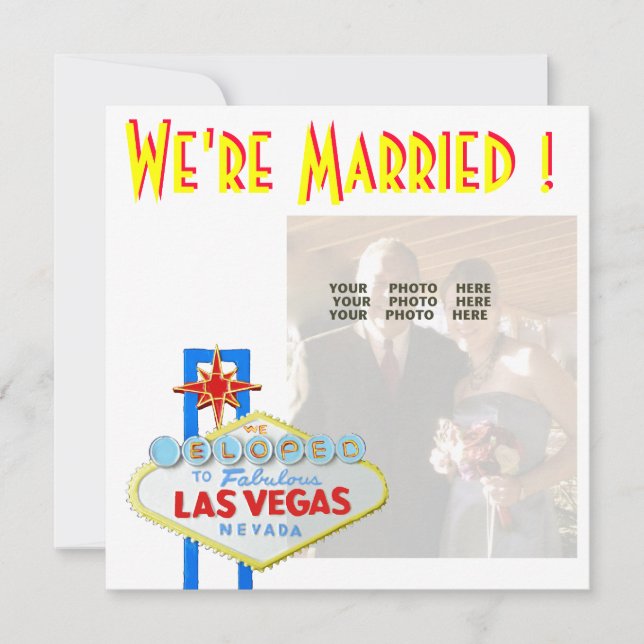 Ankündigung der Ehe von Las Vegas NewWeds Foto (Vorderseite)