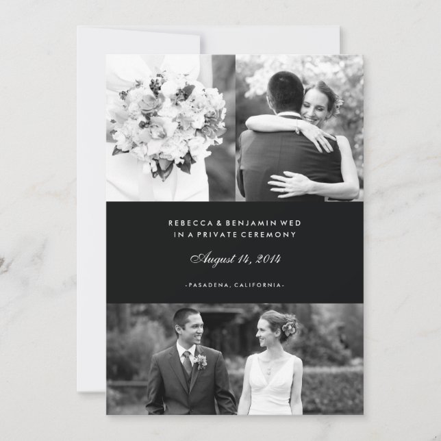 Ankündigung der Eheschließung mehrerer Fotos in Sc (Vorderseite)