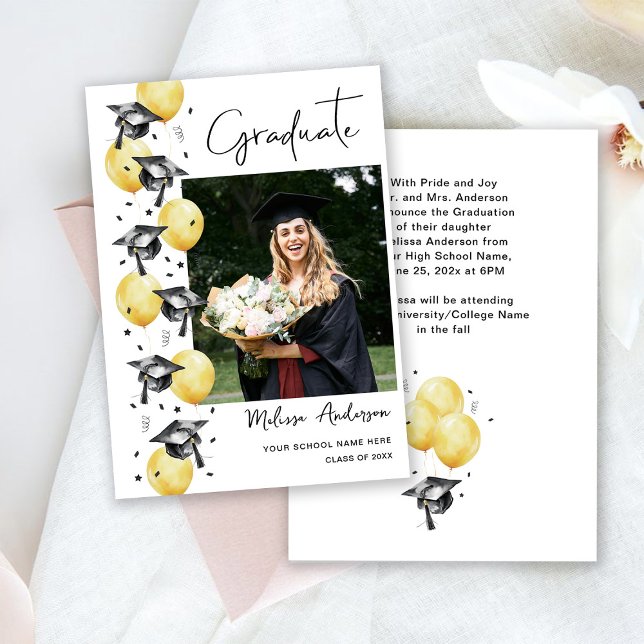 Ankündigung der Foto Graduation Party Balloons (Von Creator hochgeladen)