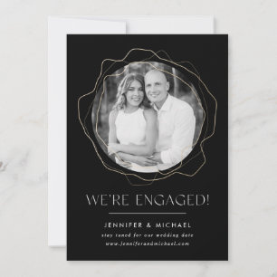 Ankündigung der Foto-Verlobung für abstrakte Kreis