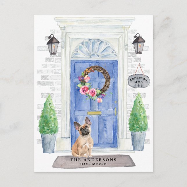 Ankündigung der französischen Bulldog-Bewegung Pos Postkarte (Vorderseite)