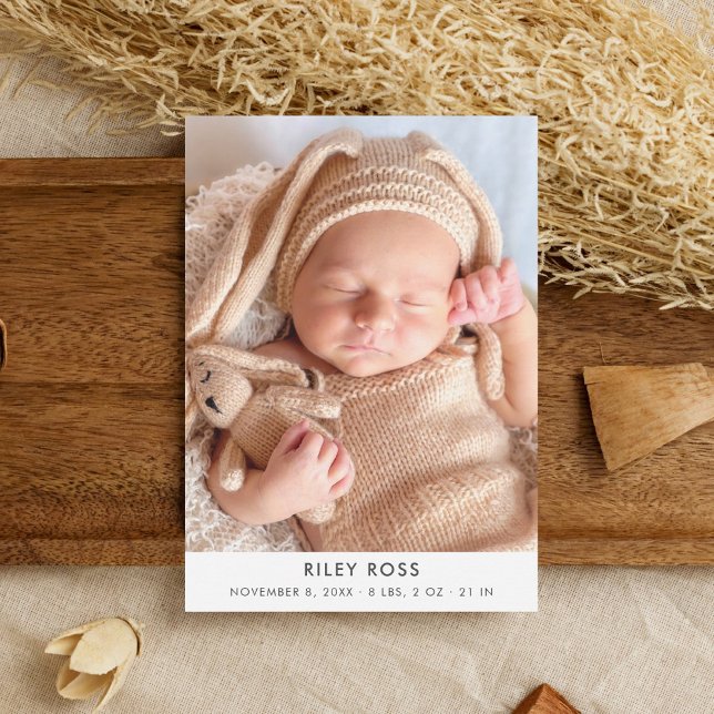 Ankündigung der Geburt des modernen Fotos (Von Creator hochgeladen)